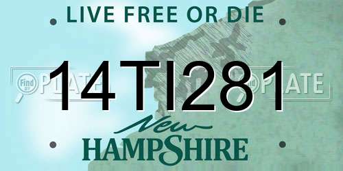 14TI281 New Hampshire License Plate