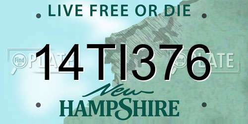 14TI376 New Hampshire License Plate