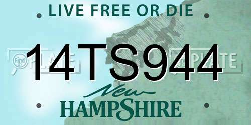 14TS944 New Hampshire License Plate