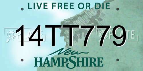 14TT779 New Hampshire License Plate