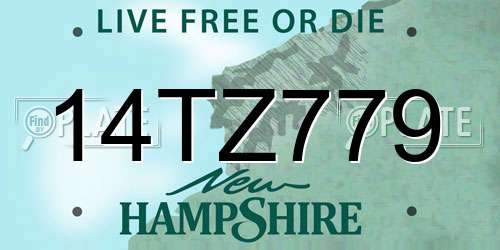 14TZ779 New Hampshire License Plate