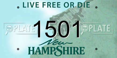 1501 New Hampshire License Plate