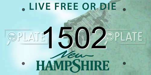 1502 New Hampshire License Plate