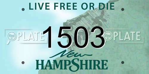 1503 New Hampshire License Plate