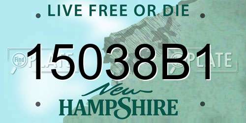 15038B1 New Hampshire License Plate