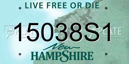 15038S1 New Hampshire License Plate
