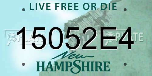 15052E4 New Hampshire License Plate