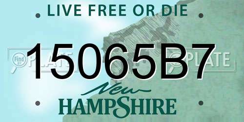 15065B7 New Hampshire License Plate