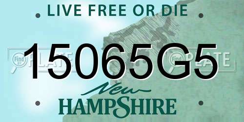 15065G5 New Hampshire License Plate