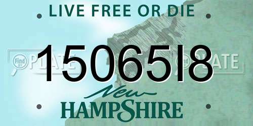 15065I8 New Hampshire License Plate