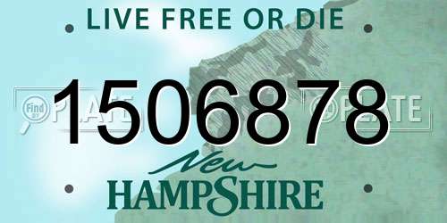 1506878 New Hampshire License Plate
