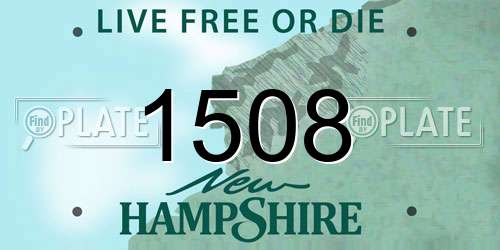 1508 New Hampshire License Plate