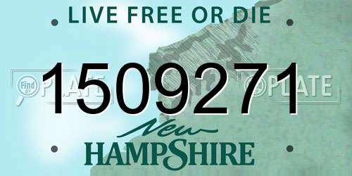 1509271 New Hampshire License Plate