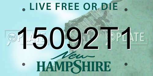 15092T1 New Hampshire License Plate