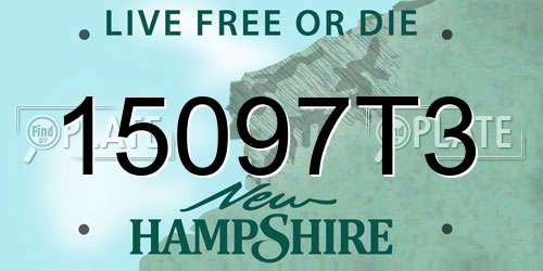 15097T3 New Hampshire License Plate