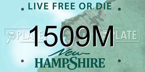 1509M New Hampshire License Plate
