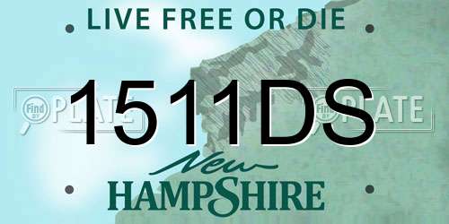 1511DS New Hampshire License Plate