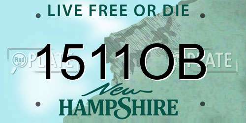 1511OB New Hampshire License Plate