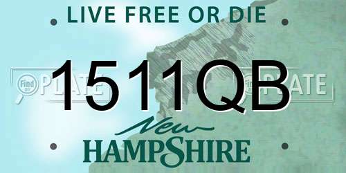 1511QB New Hampshire License Plate