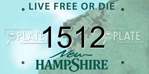 1512 New Hampshire License Plate