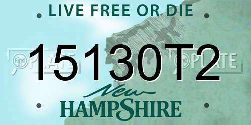 15130T2 New Hampshire License Plate