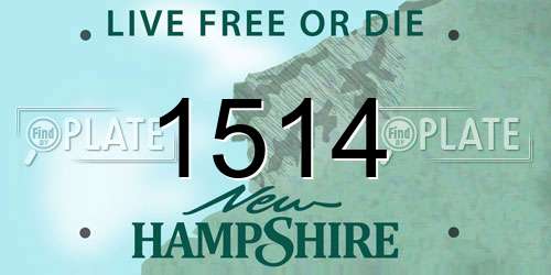 1514 New Hampshire License Plate