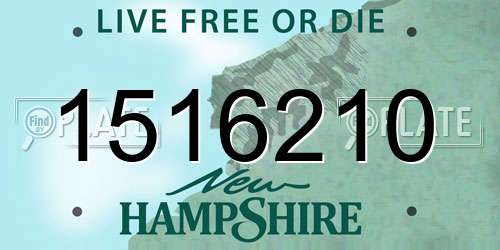 1516210 New Hampshire License Plate