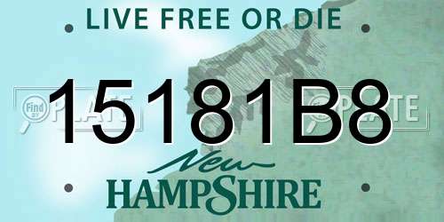 15181B8 New Hampshire License Plate