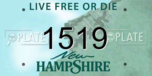 1519 New Hampshire License Plate