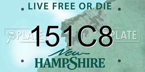 151C8 New Hampshire License Plate