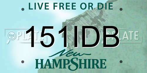 151IDB New Hampshire License Plate