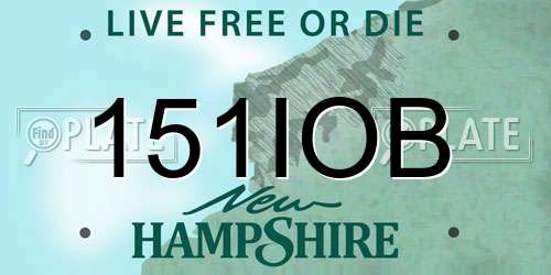 151IOB New Hampshire License Plate
