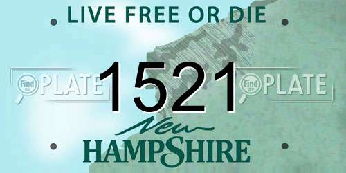 1521 New Hampshire License Plate