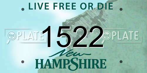1522 New Hampshire License Plate