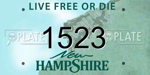 1523 New Hampshire License Plate