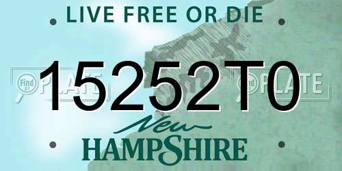 15252T0 New Hampshire License Plate