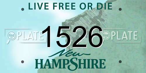 1526 New Hampshire License Plate