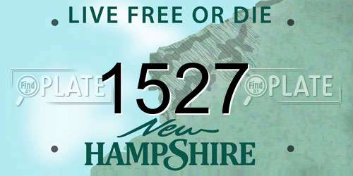1527 New Hampshire License Plate