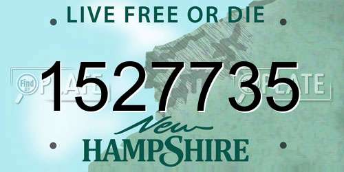 1527735 New Hampshire License Plate
