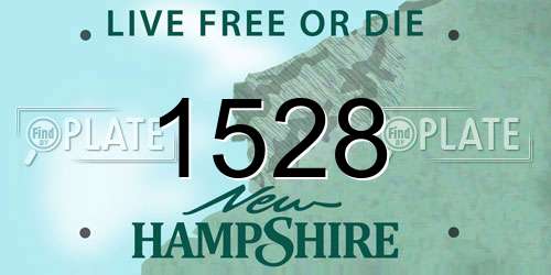 1528 New Hampshire License Plate