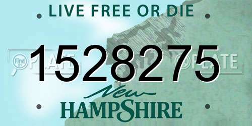 1528275 New Hampshire License Plate
