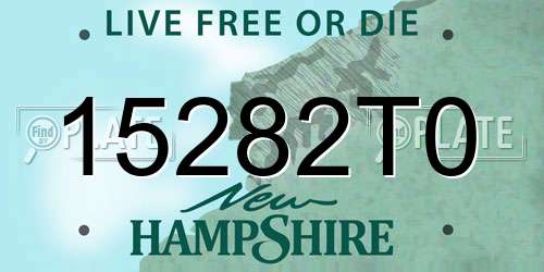 15282T0 New Hampshire License Plate
