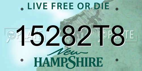 15282T8 New Hampshire License Plate