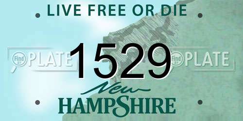 1529 New Hampshire License Plate