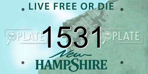 1531 New Hampshire License Plate