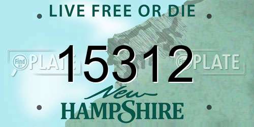15312 New Hampshire License Plate