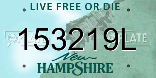 153219L New Hampshire License Plate