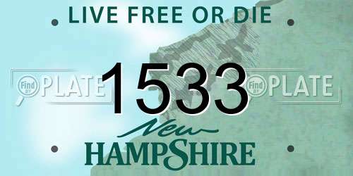 1533 New Hampshire License Plate