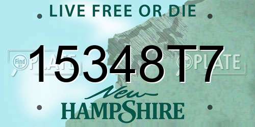 15348T7 New Hampshire License Plate