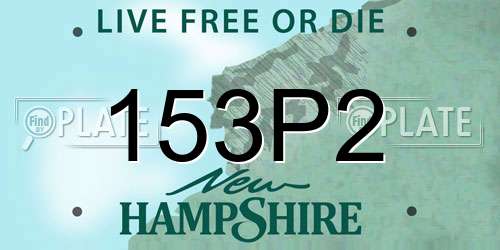 153P2 New Hampshire License Plate